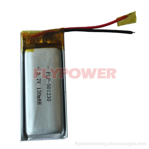 Lithium Ion Polymer Battery Pack 3.7V 130mAh (1S1P of FLP-501230)